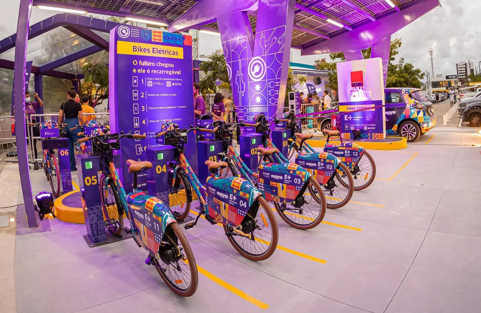 Custom shared e-bike station for a development